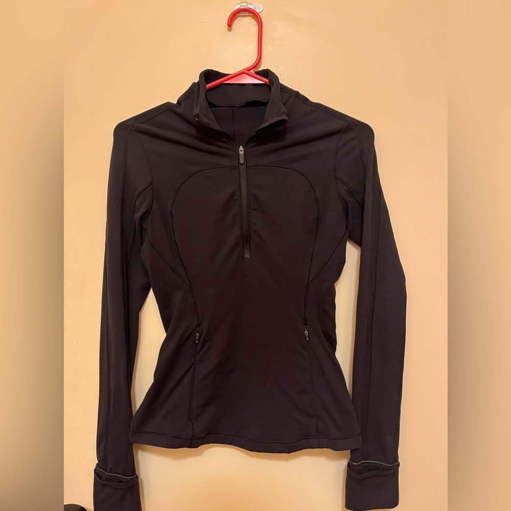 lululemon athletica Black Long Sleeve Half-Zip Top